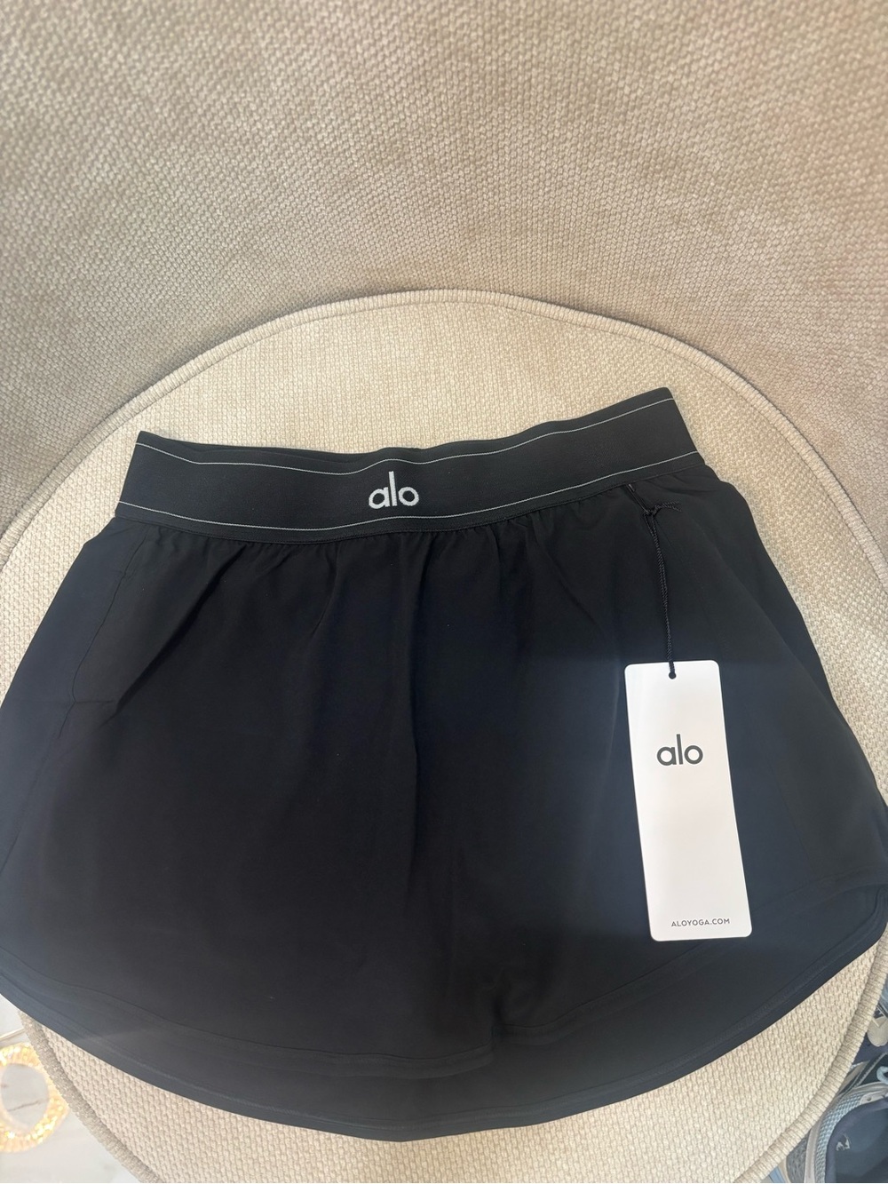 ALO Yoga Black Women's Athletic Shorts with Elastic Waistband